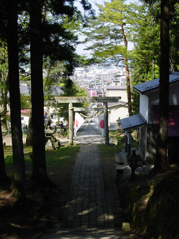 Torii at the Higashiyama Shimmei - jinja (Higashiyama Shimmei shrine)