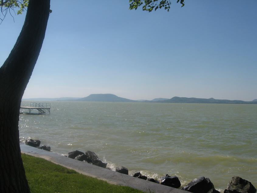 Lake Balaton with Badacsony and Szigliget in the background