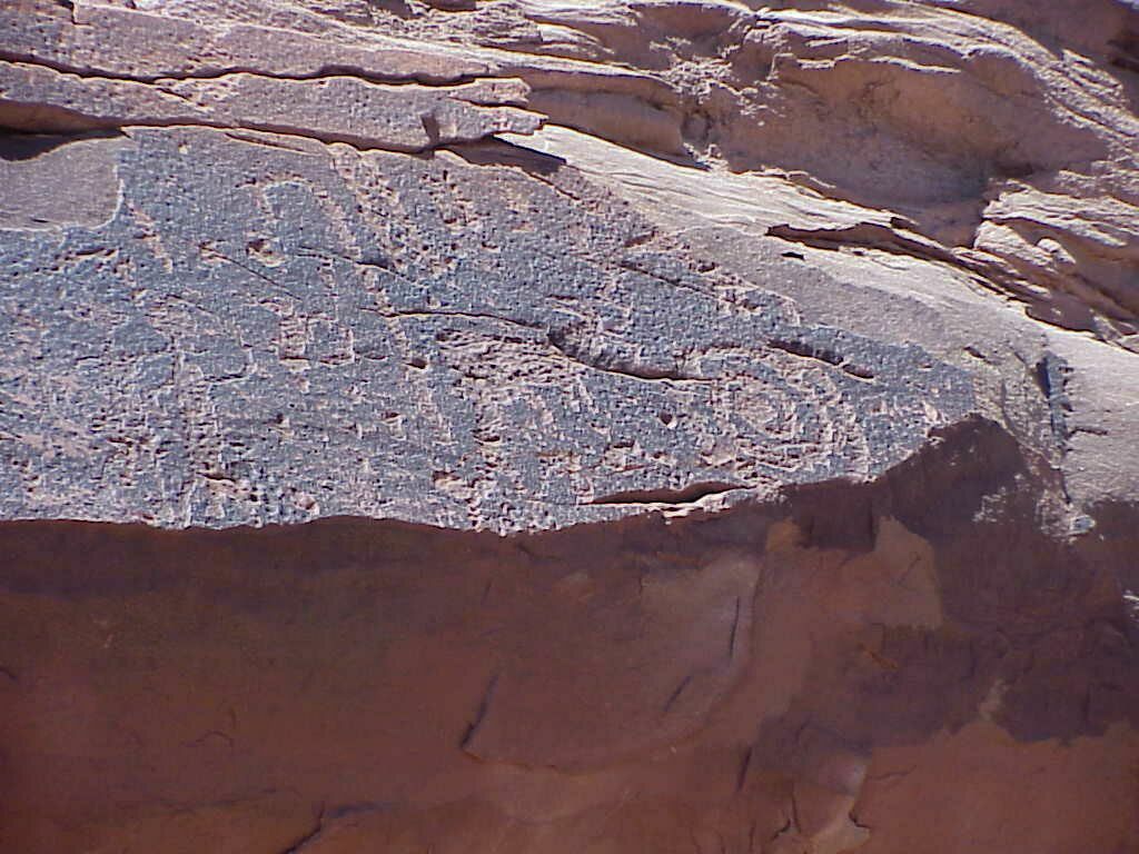 Rock with petroglyphs