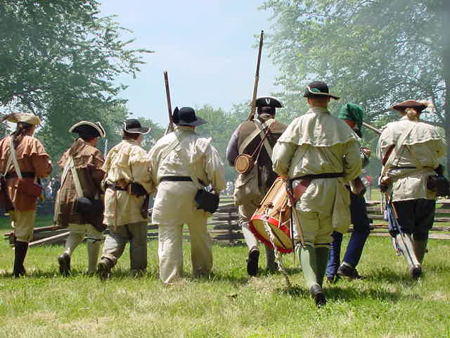 Militia going into battle