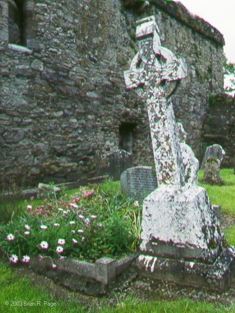 Celtic cross on the grounds of Jerpoint Abbey