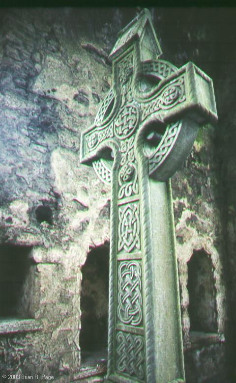 Recent (1918) Celtic cross at Jerpoint Abbey