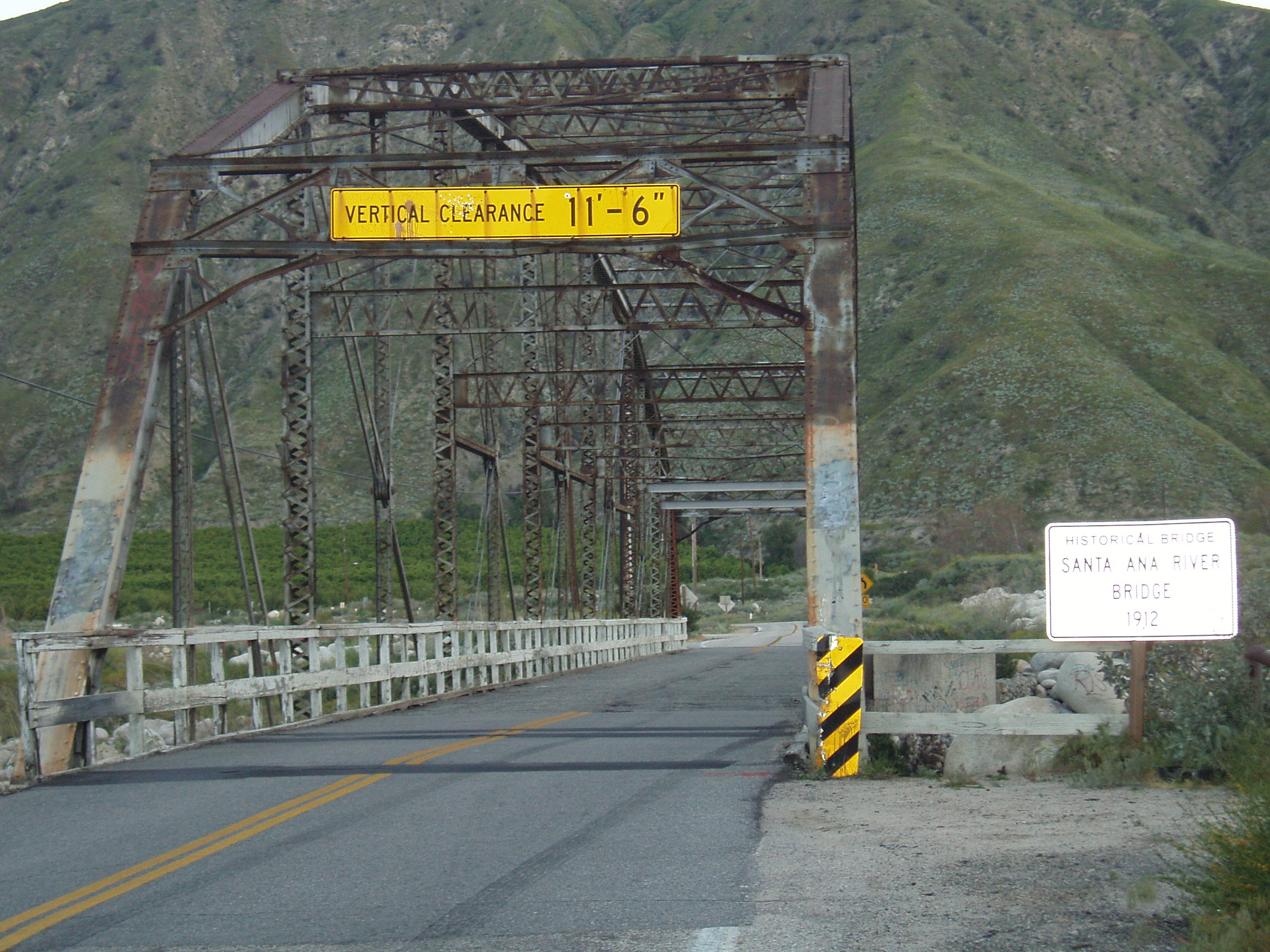 Historic Iron Bridge over the Santa Ana River 1912