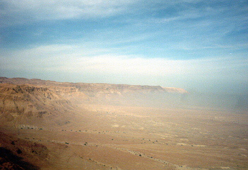 Mountain in Distance is Ein-Gedi - Romans had to get water, also place where David hid from Saul