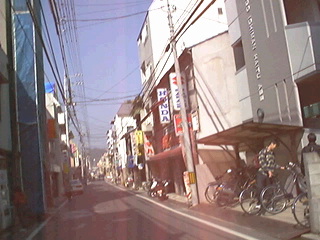 Narrow street in Japan.