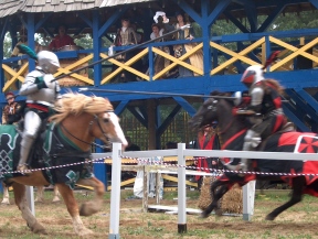 jousting on the tournament field