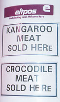 Meat sign in Sydney Australia