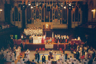 Towne Hall in Sydney with Eastern Star Ceremony in progress