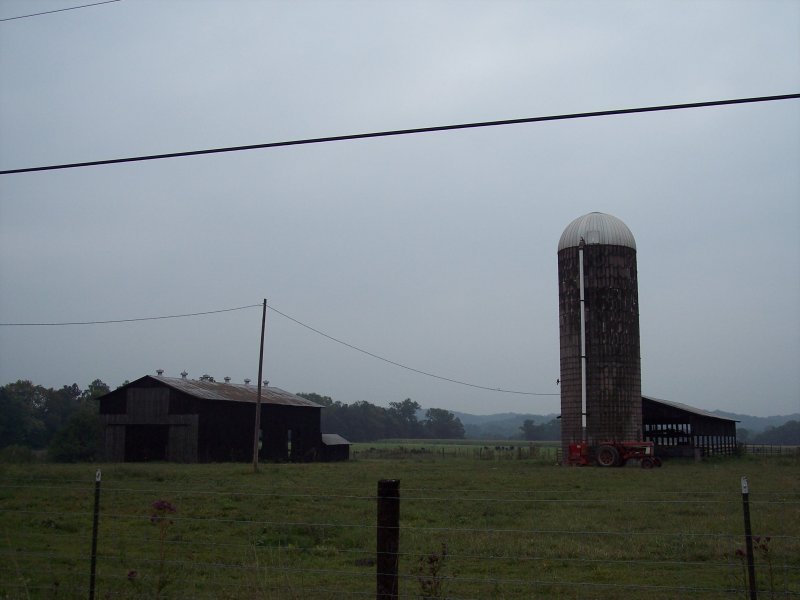 old barn and tractor