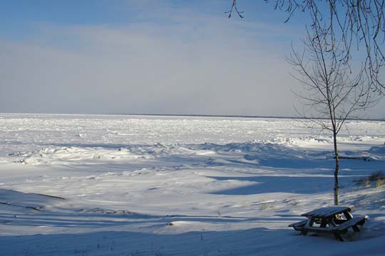 Lake Huron on a cold January day.