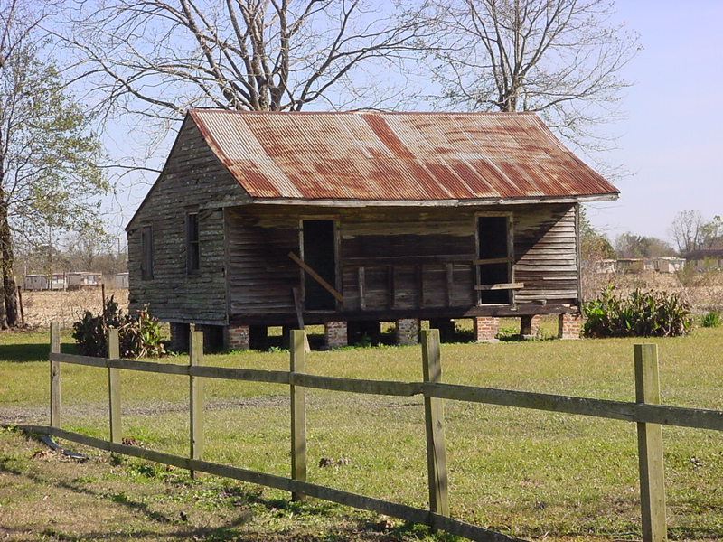 Slave Cabin on the Laura Plantation - Brear Rabbit Stories first recorded here