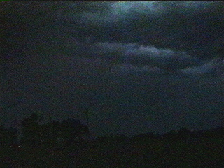 Lightning from a very large summer storm in South Dakota