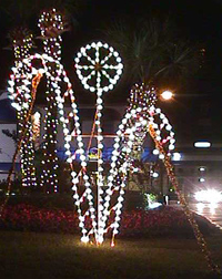 Candy canes in lights