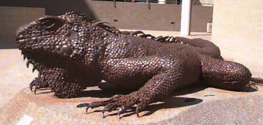 Lizard Sculpture outside the Minneapolis/St. Paul Science Center