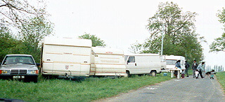 Gypsies on the way to Loire, France