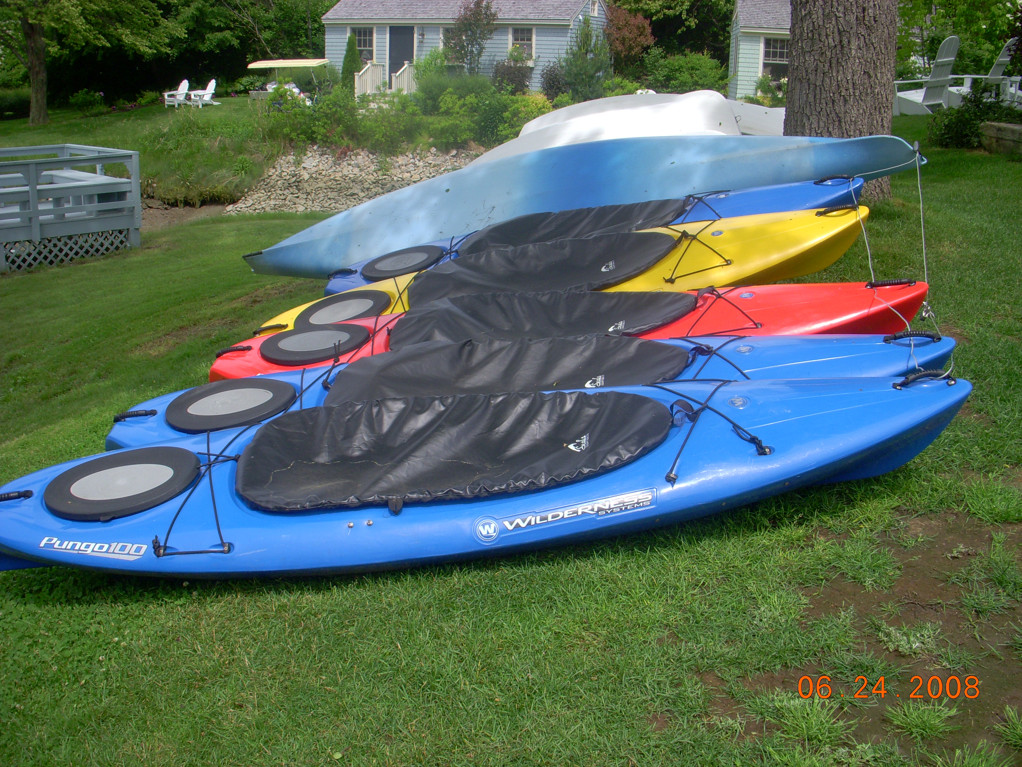 Kayaks at the lake