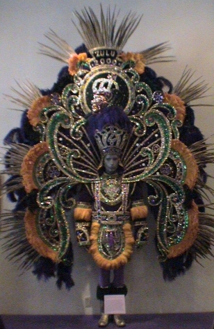 Mardi Gras costume in the Mardi Gras exhibit Lousiana State Museum