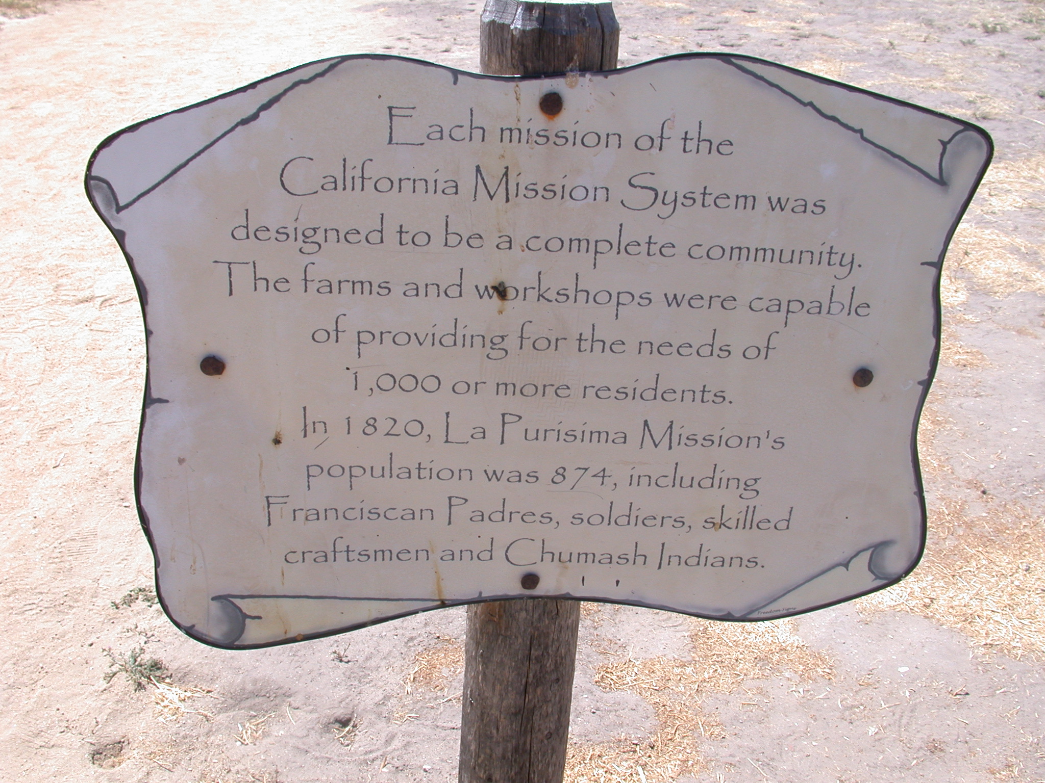 Sign About the Mission