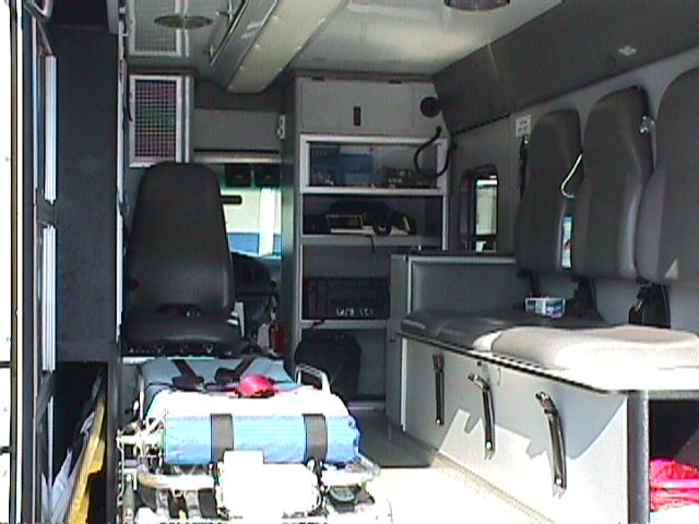 Inside of an ambulance