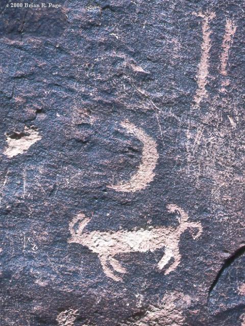 Native American petroglyphs, or stone art, at the Petrified Forest