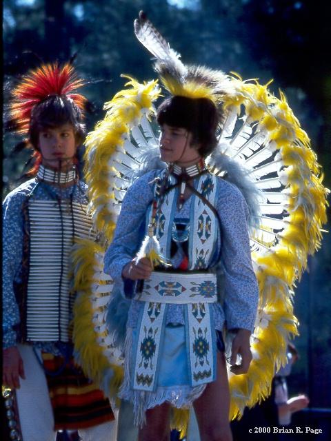 Boy Scouts performing native American dances.