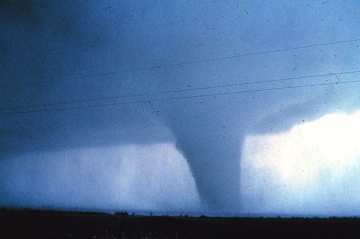 Tornado in mature stage. National Severe Storms Laboratory (NSSL) Collection