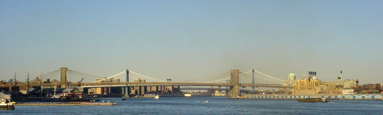 Brooklyn and Manhattan Bridges from the Staten Island Ferry