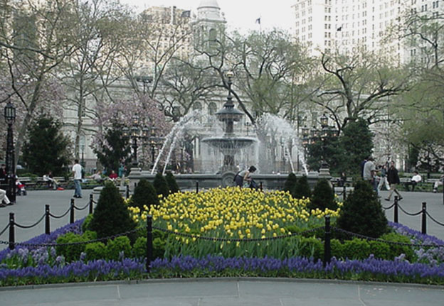 New York City Hall and City Hall Park