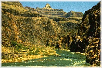 New and Old Bridges across Colorado River near Phantom Ranch