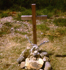 Memorial placed by Japanese widow