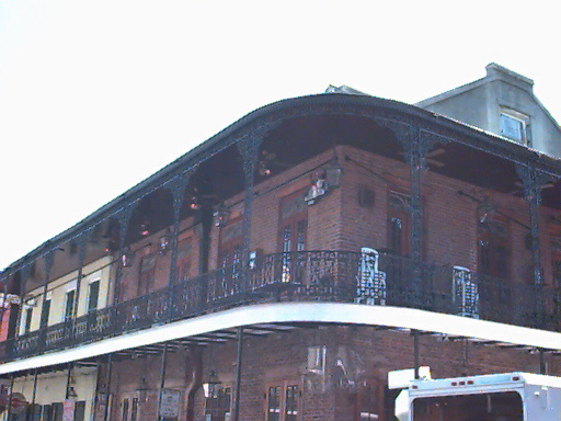 A corner building in the French Quarter New Orleans Louisiana