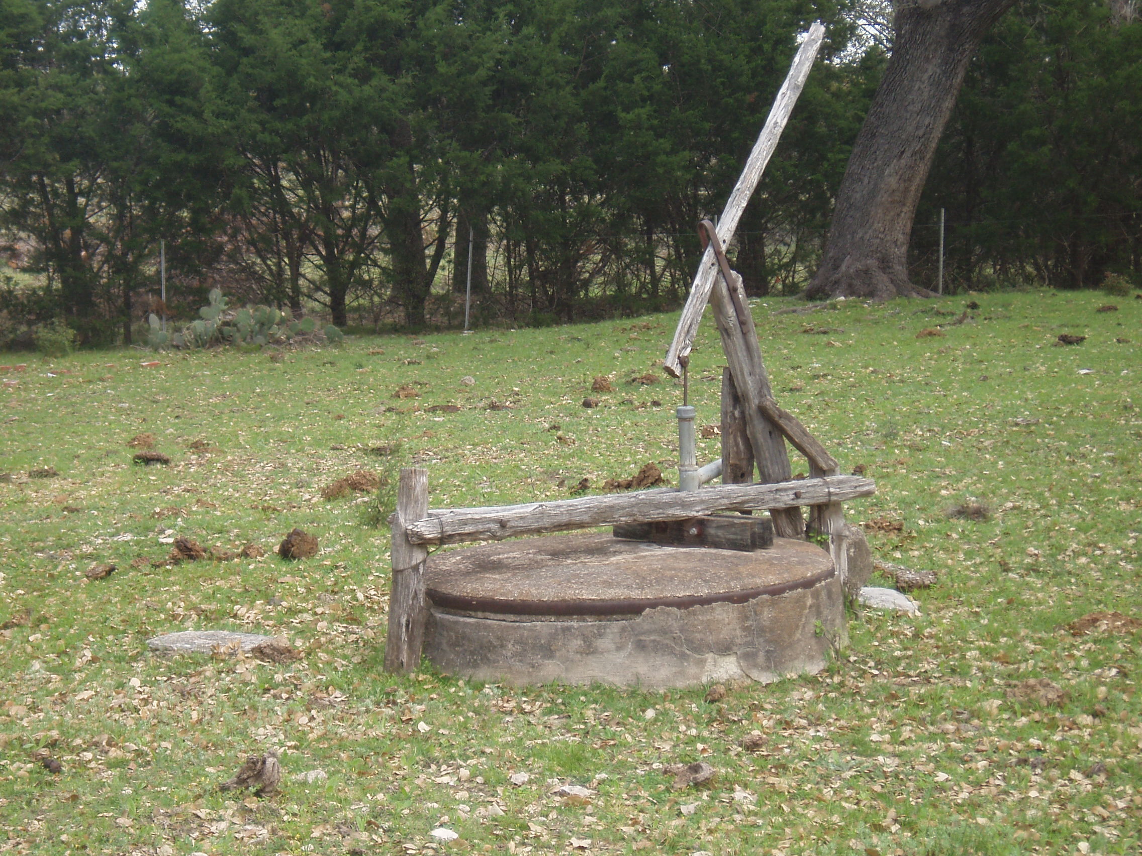 Old well and homemade pump