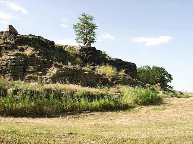 Pawnee Rock along the Santa Fe Trail