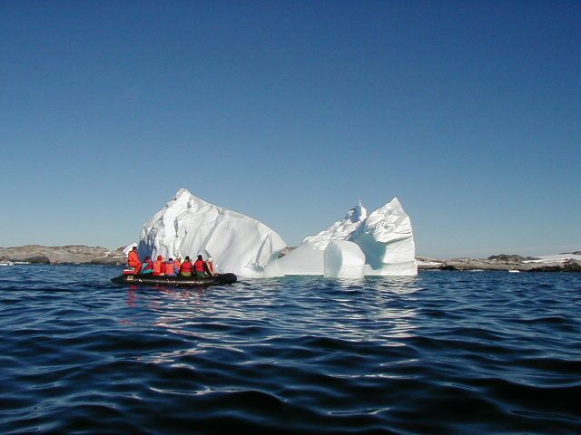 Peterman Island and zodiac