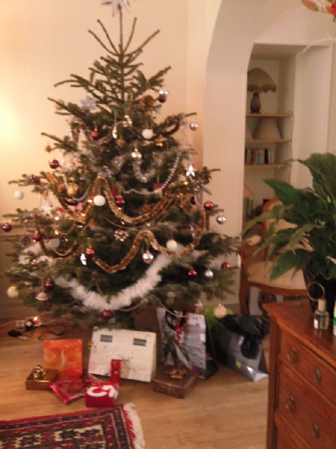 Christmas tree and presents