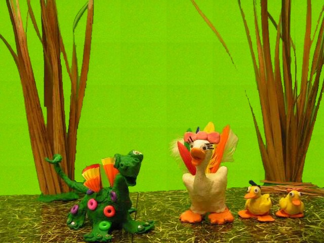 Scene from a clay animation project.