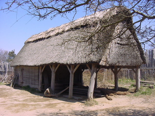 Plimouth Plantation Storehouse - supplies and goods to be shipped to England to pay debts and buy more supplies