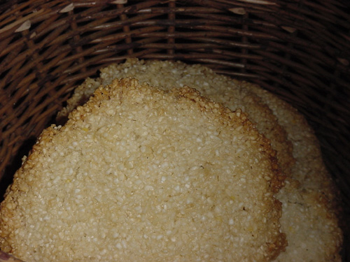 Bread/Biscuit made from ground up corn