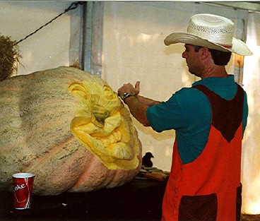 Carving a Giant Pumpkin