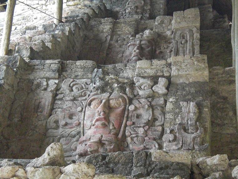 Pyramid of the Mask. Right side of the staircase.