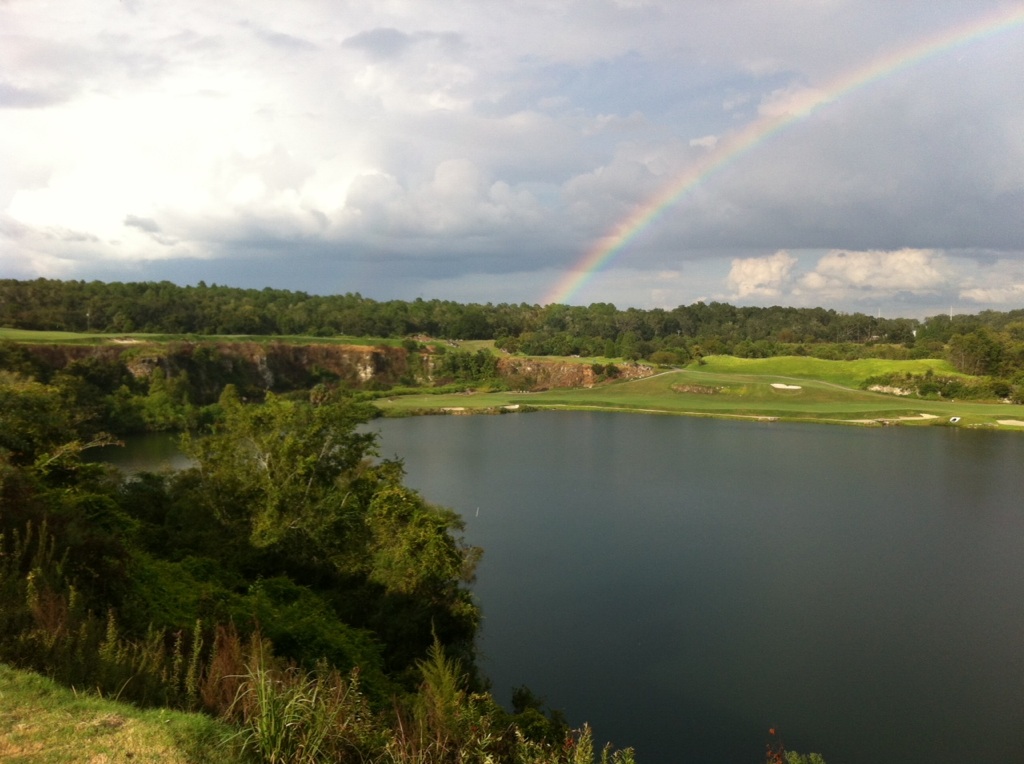 Rainbow Over the Quarry (golf) Course at Black Diamond