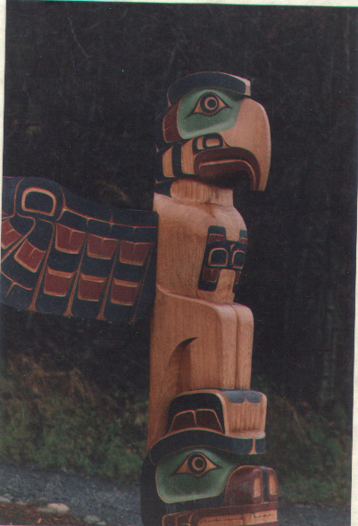 Eagle on Top, Bear holding man by Fah Ambers