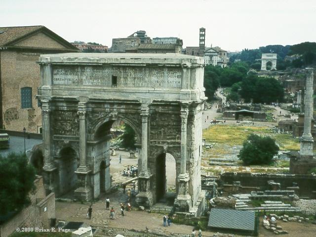 The Arch of Septimius Severus in the Roman Forum, c. 203 AD