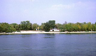 Dnieper River Beach in Russia