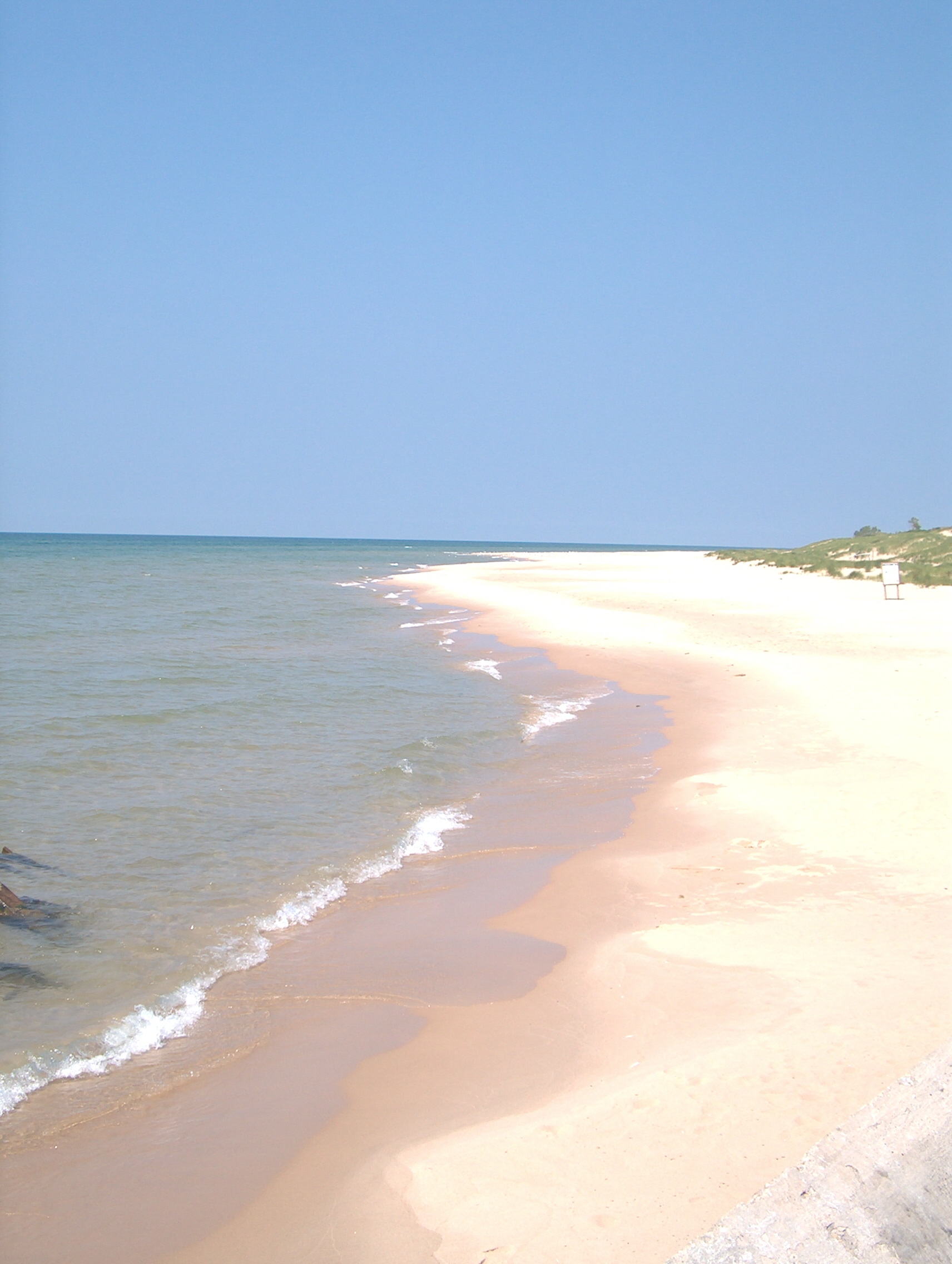 Lake Michigan beach at Big Sable Lighthouse