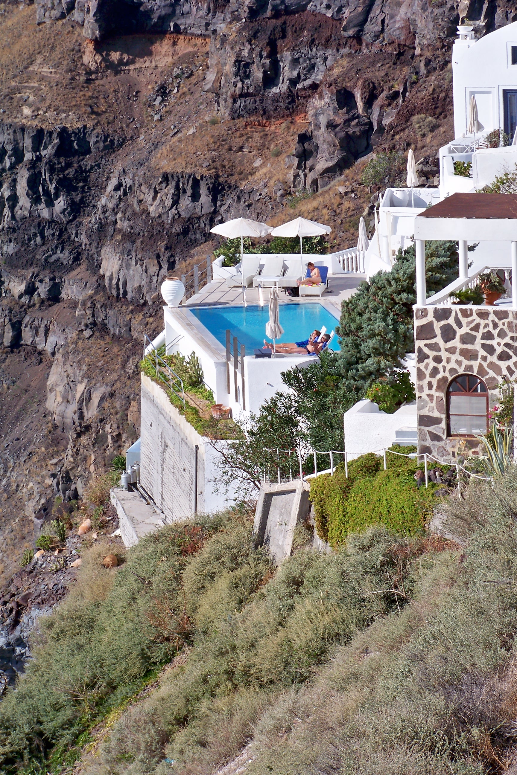 Pool on the Cliffs of Santorini, Greece