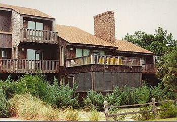 Housing on a beach in South Carolina.