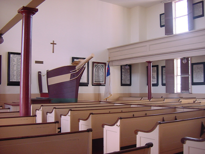 Seaman's Bethel - view from Herman Melville's pew