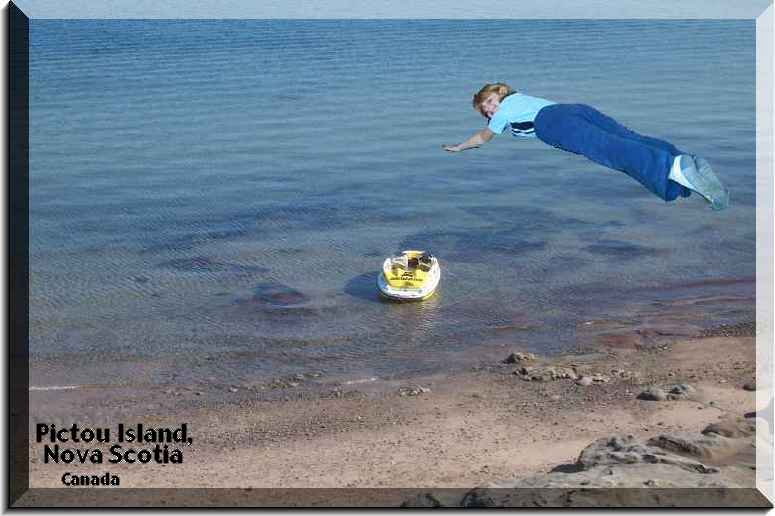 Flying across Pictou Island