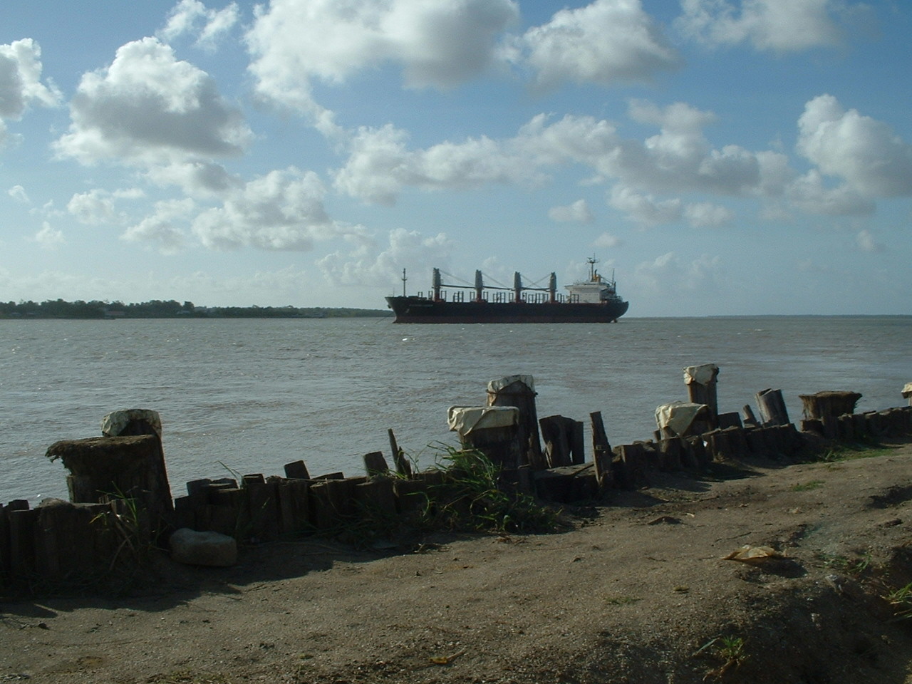 Ship on Suriname River